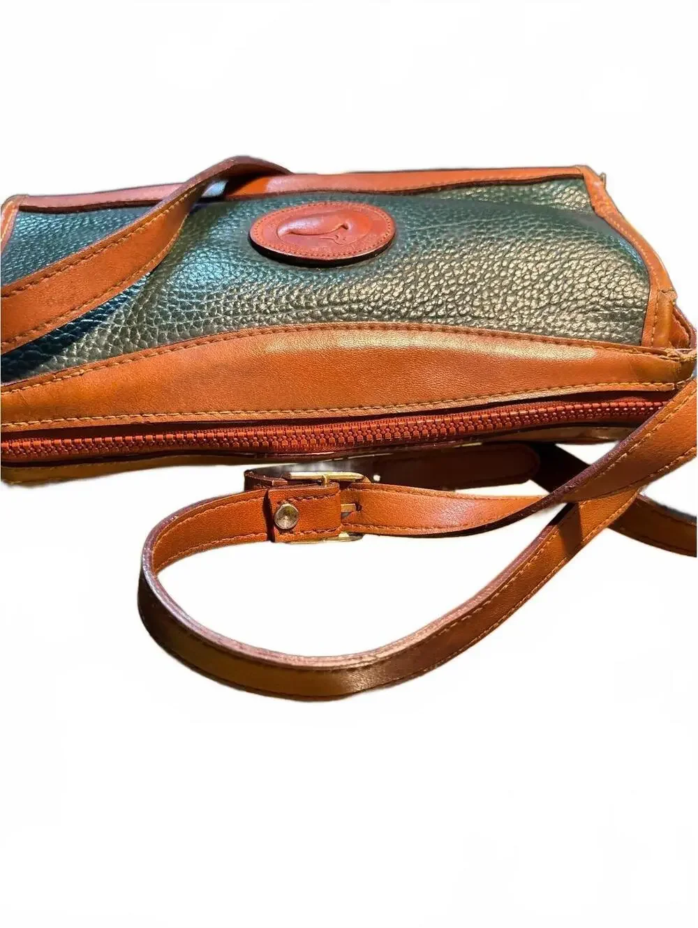Vintage Dooney Bourke R19 Green AWL Leather Ba